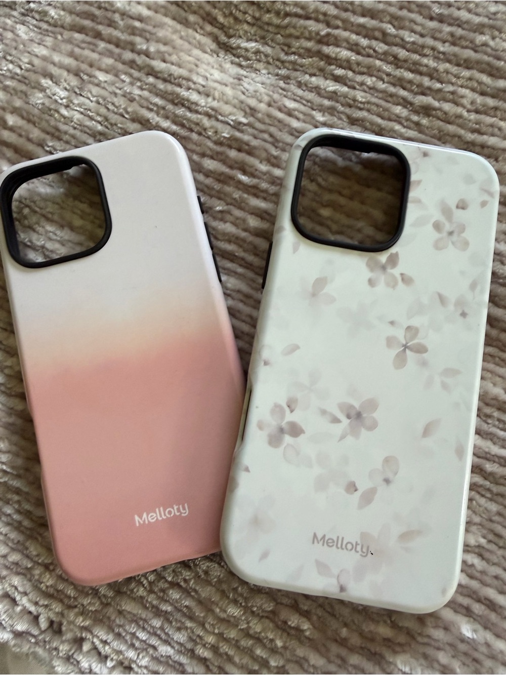 Melloty Pink Gradient & Floral Camera Case Set